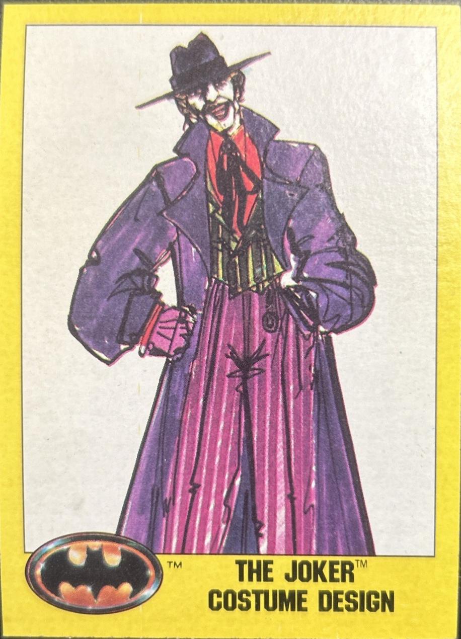 1989 Topps Batman The Joker costume design #198 card