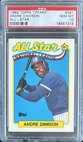 1989 Topps Tiffany Andre Dawson [All Star] #391 card