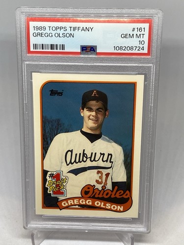 1989 Topps Tiffany Gregg Olson #161 card