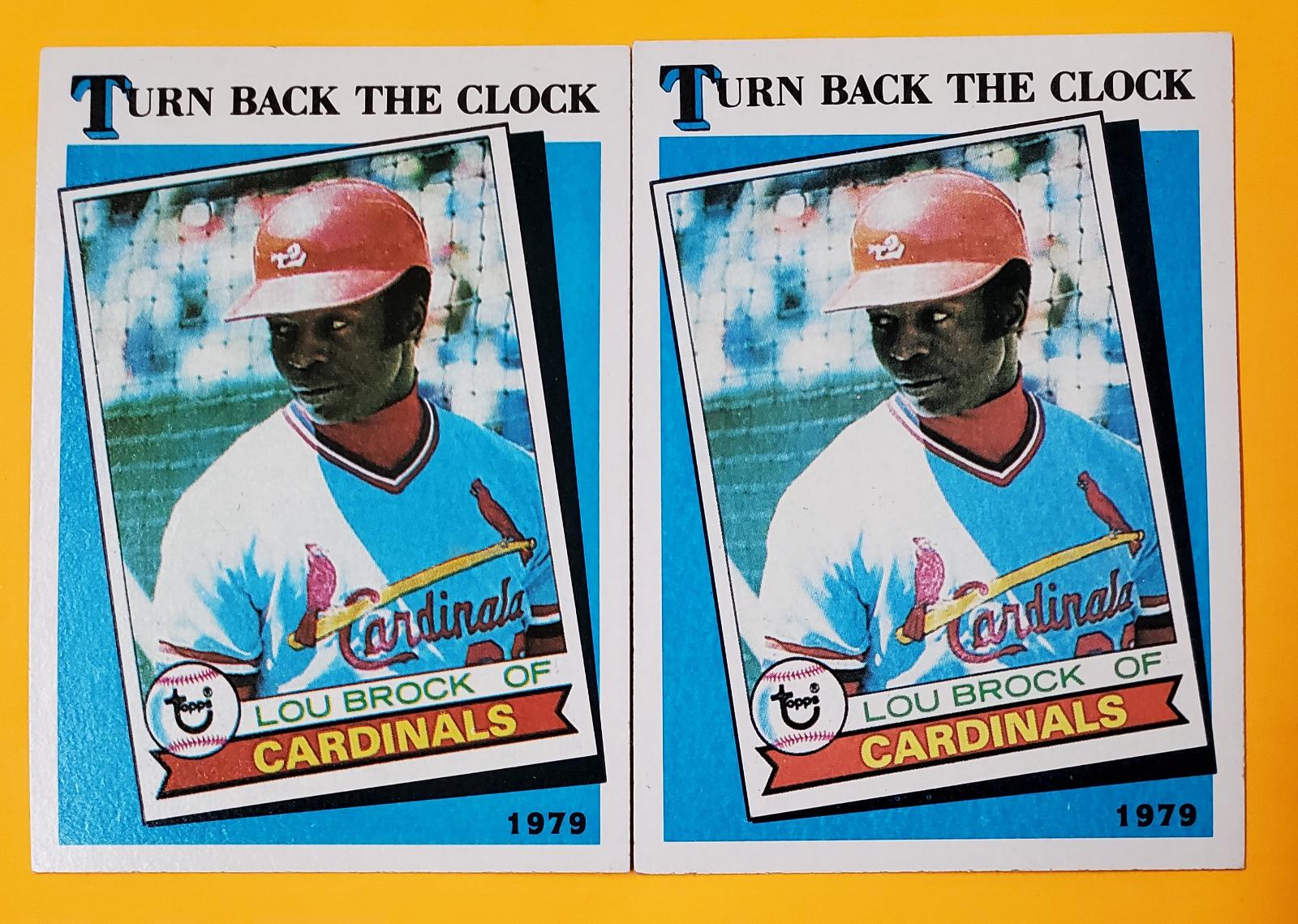 1989 Topps Tiffany Lou Brock [Turn Back the Clock] #662 card