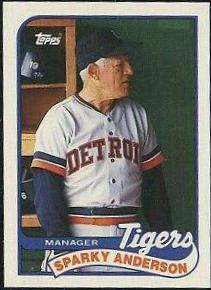 1989 Topps Tiffany Sparky Anderson #193 card