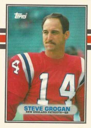 1989 Topps Traded Steve Grogan #126T card