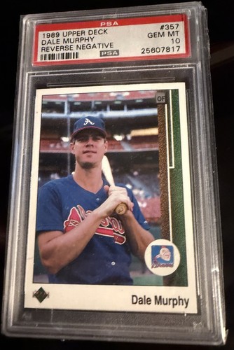 1989 Upper Deck Dale Murphy [Reverse Negative] #357 card