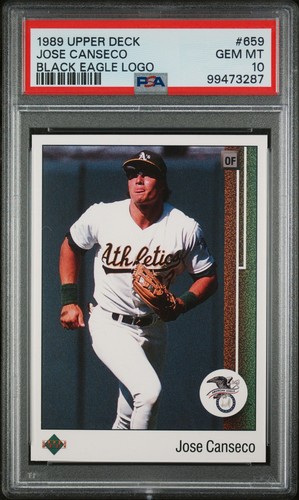 1989 Upper Deck Jose Canseco [Black Eagle] #659 card