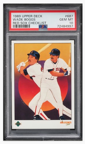 1989 Upper Deck Wade Boggs [Red Sox Checklist] #687 card