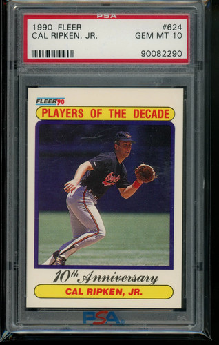1990 Fleer Cal Ripken Jr. [Error] #624 card