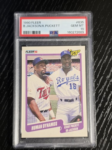 1990 Fleer Human Dynamos: Kirby Puckett / Bo Jackson #635 card