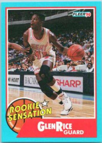 1990 Fleer Rookie Sensations Glen Rice #3 card