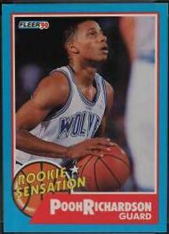 1990 Fleer Rookie Sensations Pooh Richardson #6 card