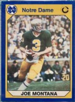 1990 Notre Dame Collegiate Collection Joe Montana #40 card