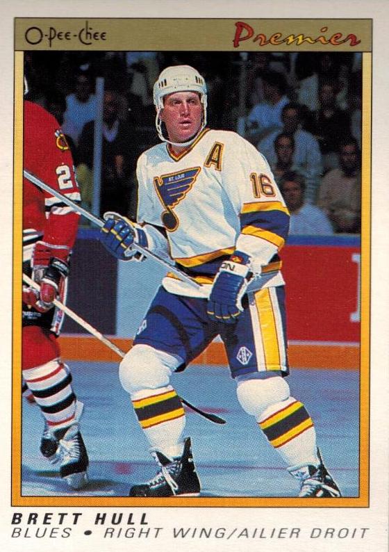 1990 O-Pee-Chee Premier Brett Hull #47 card