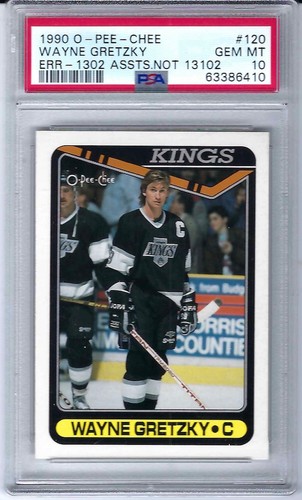 1990 O-Pee-Chee Wayne Gretzky [Error 1302 Career Assists & Not 13102] #120 card