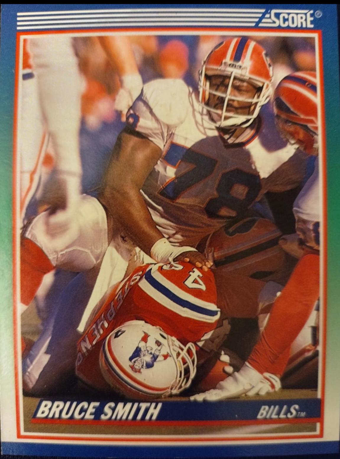 1990 Panini Score 100 Hottest Bruce Smith #33 card