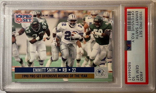 1990 Pro Set Emmitt Smith [Offensive Rookie of the Year] #800 card