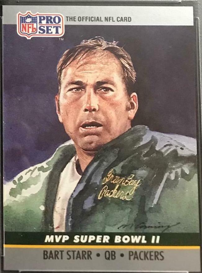 1990 Pro Set Super Bowl MVP Bart Starr #2 card