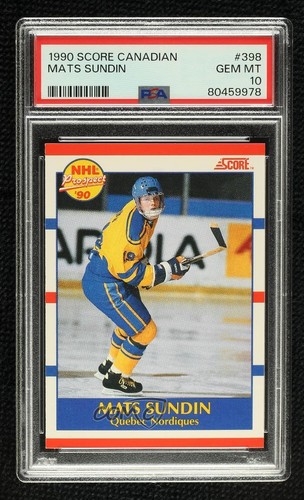 1990 Score Canadian Mats Sundin #398 card