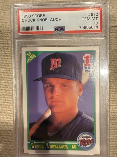 1990 Score Chuck Knoblauch #672 card