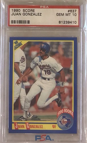 1990 Score Juan Gonzalez #637 card