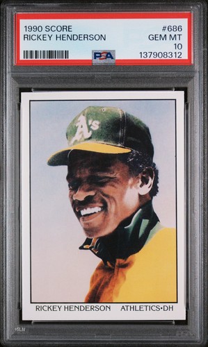 1990 Score Rickey Henderson #686 card