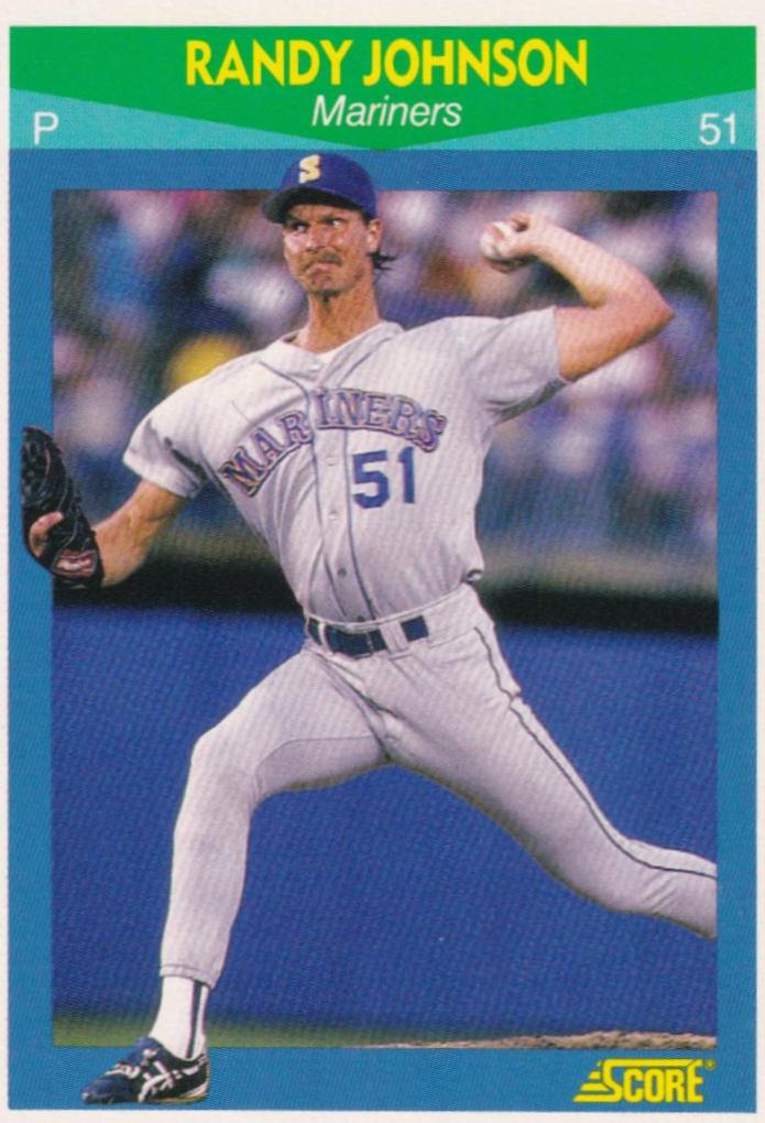 1990 Score Rising Stars Randy Johnson #52 card