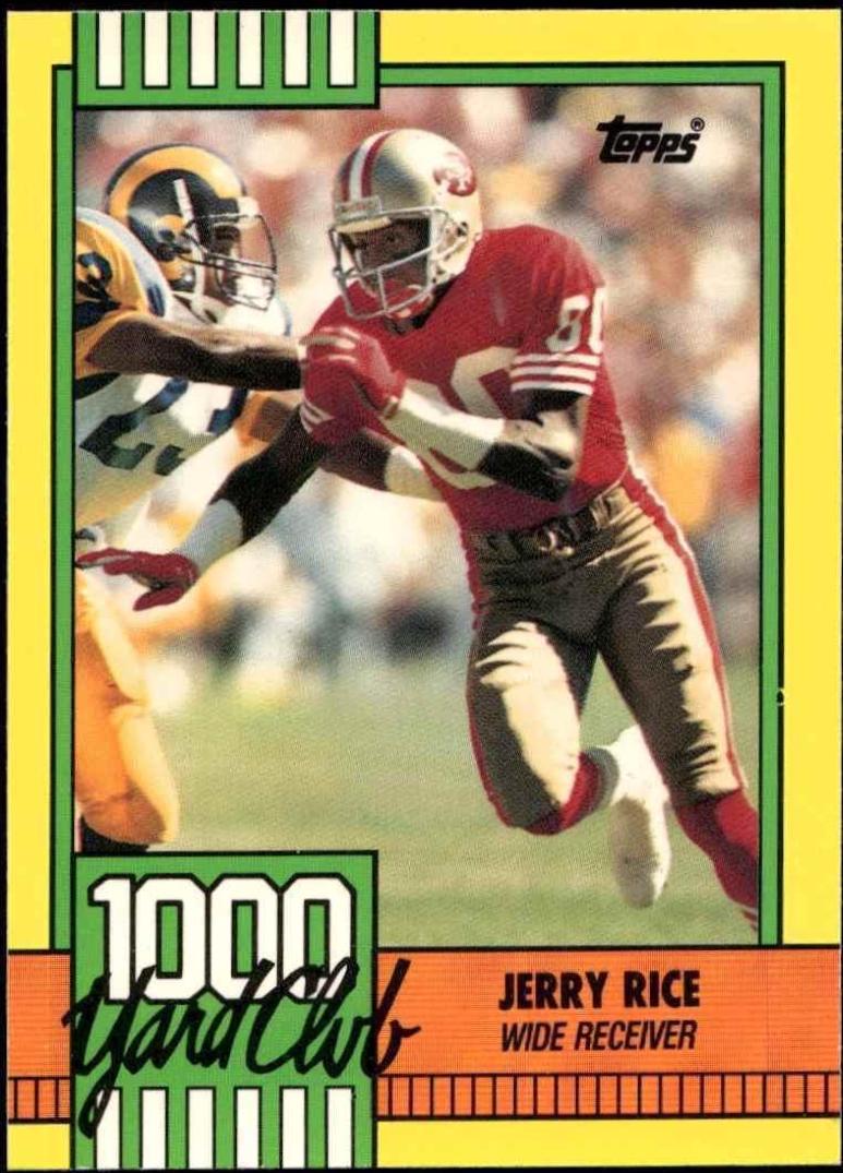 1990 Topps 1000 Yard Club Jerry Rice #1 card