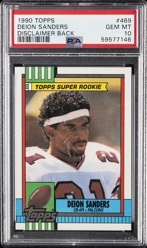 1990 Topps Deion Sanders [Disclaimer Back] #469 card