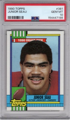 1990 Topps Junior Seau #381 card