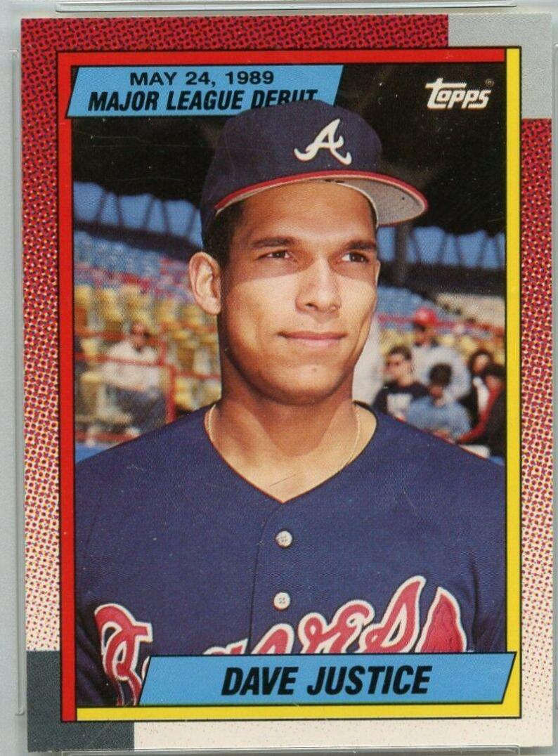 1990 Topps Major League Debut Dave Justice #65 card