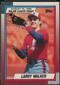 1990 Topps Major League Debut Larry Walker #133 card