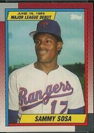1990 Topps Major League Debut Sammy Sosa #120 card