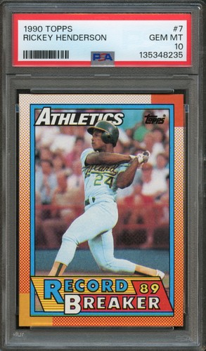 1990 Topps Rickey Henderson #7 card