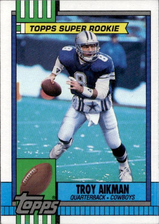 1990 Topps Troy Aikman [Disclaimer Back] #482 card
