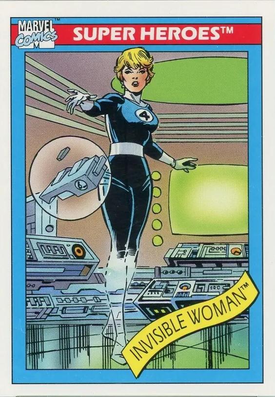 1990 Universe Invisible Woman #43 card