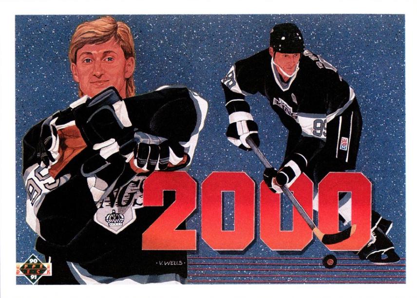 1990 Upper Deck French Wayne Gretzky [2,000 Points] #545 card