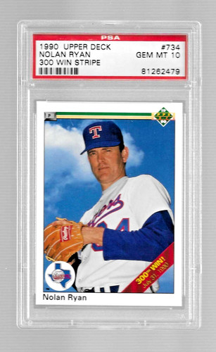 1990 Upper Deck Nolan Ryan [300 Win Stripe] #734 card