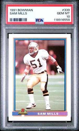 1991 Bowman Sam Mills #339 card