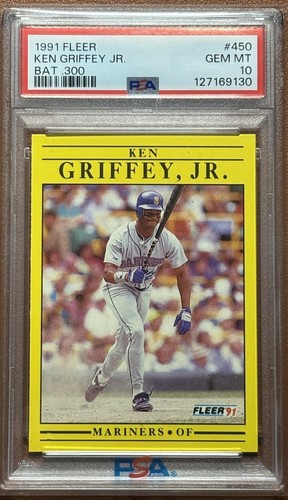 1991 Fleer Ken Griffey Jr. [Bat .300] #450 card