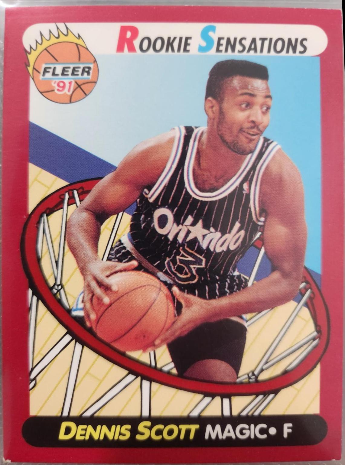 1991 Fleer Rookie Sensations Dennis Scott #2 card