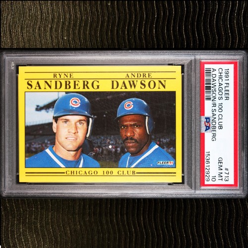 1991 Fleer Ryne Sandberg, Andre Dawson #713 card