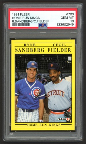 1991 Fleer Ryne Sandberg, Cecil Fielder #709 card