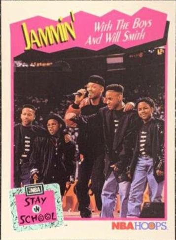 1991 Hoops Jammin' with The Boys and Will Smith #326 card