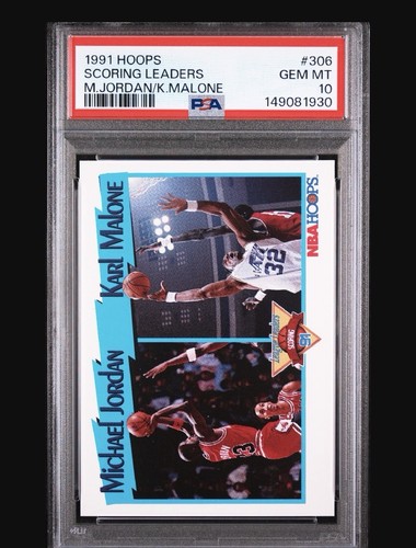 1991 Hoops Michael Jordan / Karl Malone #306 card