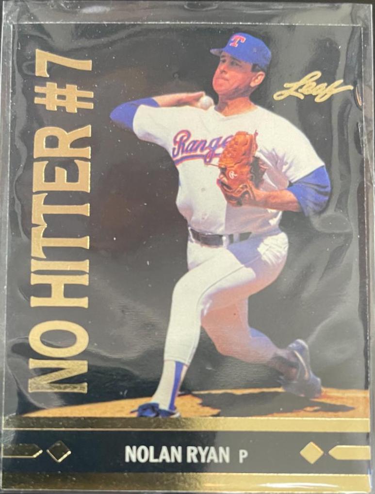 1991 Leaf Gold Rookies Nolan Ryan [7th No Hitter] #BC25 card
