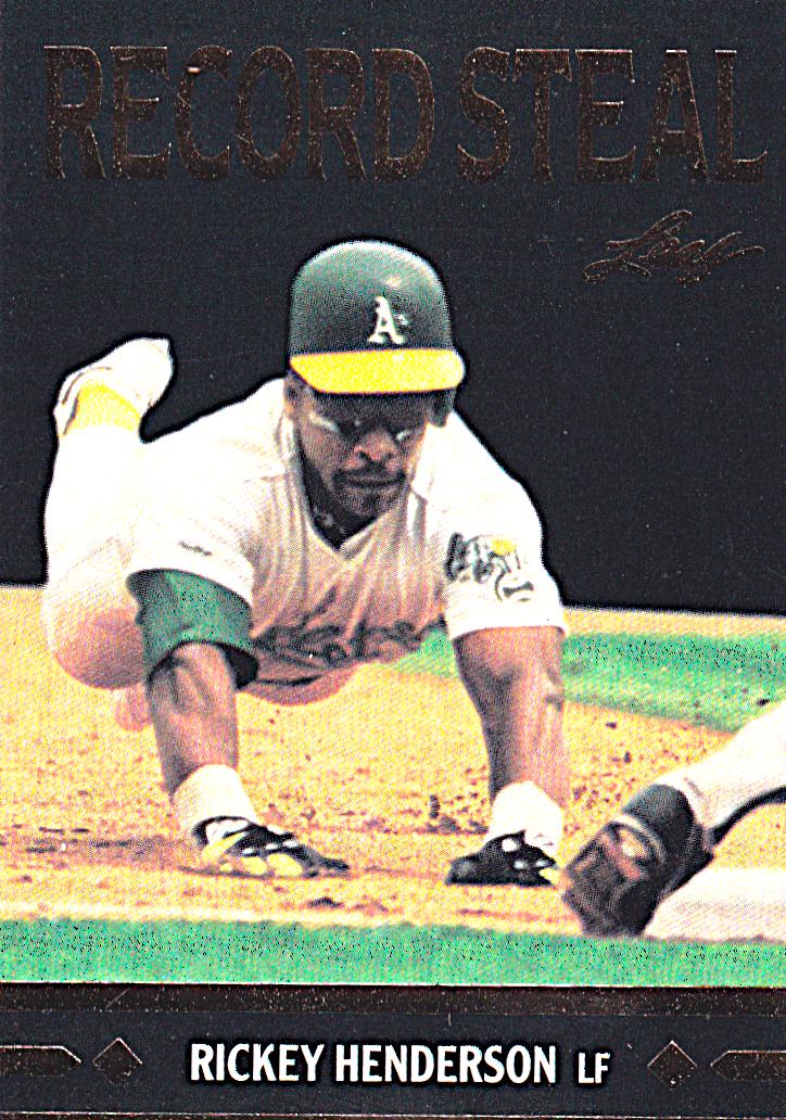 1991 Leaf Gold Rookies Rickey Henderson [Record Steal] #BC26 card