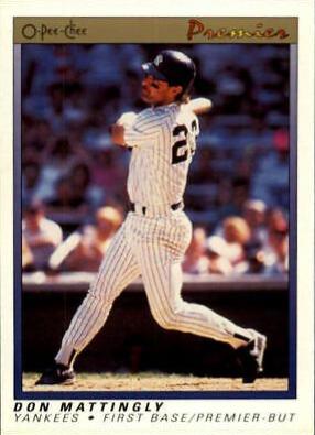 1991 O Pee Chee Premier Don Mattingly #77 card