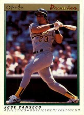 1991 O Pee Chee Premier Jose Canseco #18 card
