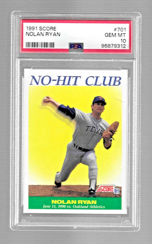 1991 Score Nolan Ryan #701 card