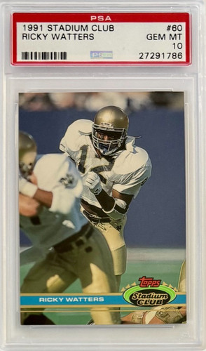 1991 Stadium Club Ricky Watters #60 card