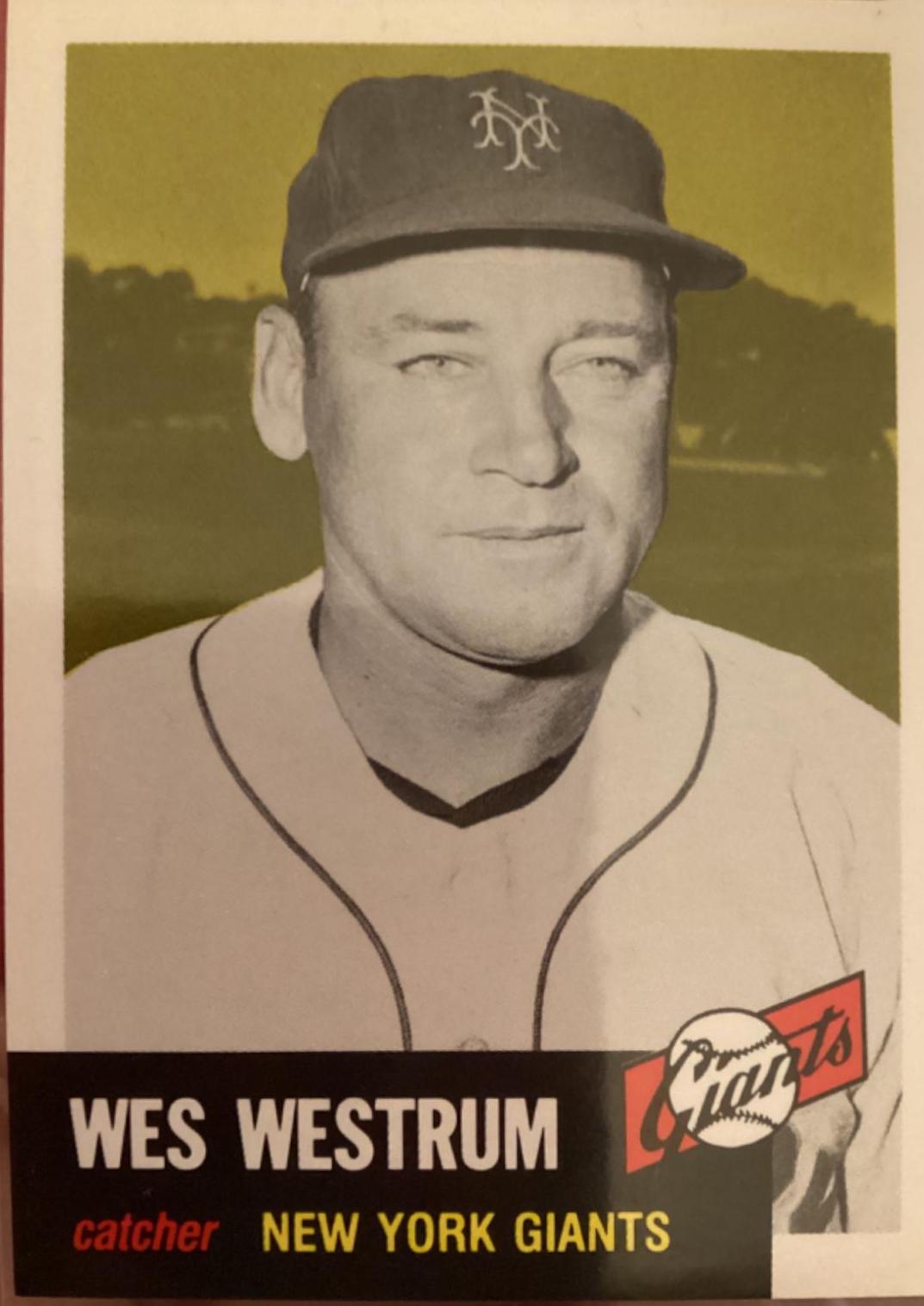 1991 Topps Archives 1953 Wes Westrum #323 card