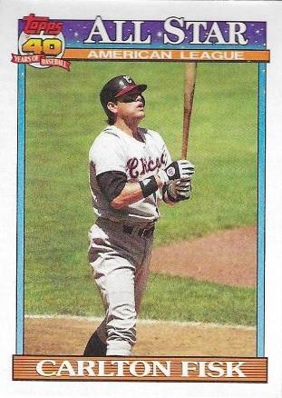 1991 Topps Carlton Fisk #393 card